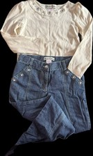 GYMBOREE SPECIAL EDITION BLING JEANS  TOP SZ.7/8 SAME NEXT/ DAY SHIP