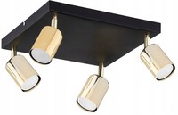 Deckenstrahler Schlafzimmer Gold Schwarz GU10 B:30 Cm Deckenspot Wohnzimmer
