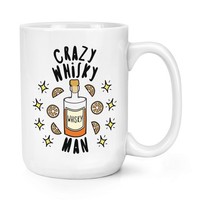 VerrüCkte Whiskey Mann Stars 426Ml Groß Becher Tasse Lustig Spass Drunk Vatertag