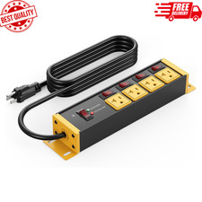 Heavy Duty Surge Protector Power Strip 20 Amp Individual Switches. 6FT 12 Gauge