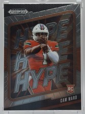 2025 Prizm Draft Picks #1 Cam Ward Hype Base RC - MIA Hurricanes | TEN Titans