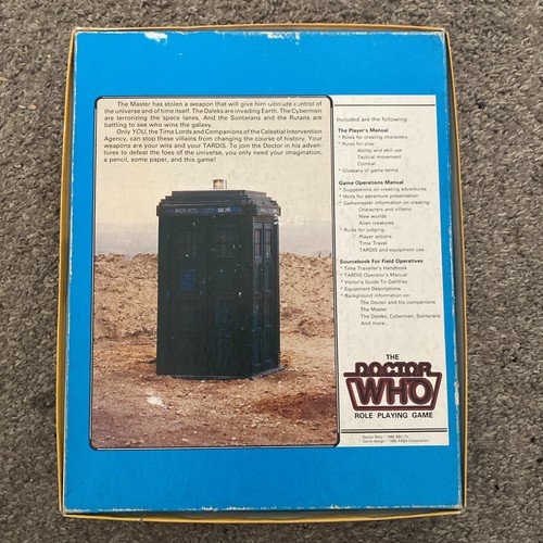 Doctor Who Juego de Rol FASA 9001 1ª Impresión Caja de Obra de Arte Pintado - Imagen 2 de 15