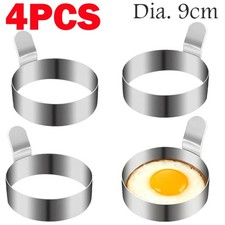 4X Stainless Steel Round Omelette Mould Pancake Shaper Egg Frying Mold Egg Ring