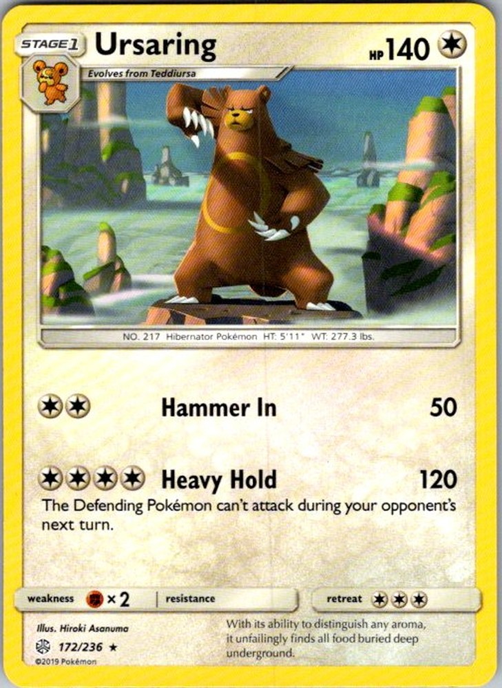Pokemon SM - Cosmic Eclipse Ursaring 172/236 NM