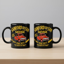 Sanford and Son Mug - Salvage Truck We Buy Sell Junk Black Ceramic