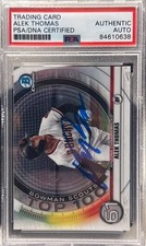 Alek Thomas signed 2020 Bowman Chrome Arizona Diamondbacks Card PSA/DNA BTP-61