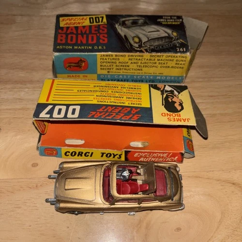 Corgi Toys 261 James Bond Aston Martin DB5 Vintage Original BOXED GOLD