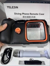 TELESIN Diving Phone Camera Shoot Hand Grip Phone Remote Case IP68 Waterproof