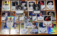 23x Bowman Chrome Rookie Auto Lot (6 Base & 1 Blue Refractor)