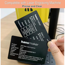 50 Pcs Metal Business Card Blanks Laser Engraving  Premium Aluminum Sheet Mu...
