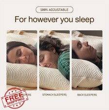 Coop Home Goods Adjustable Latex Pillow Queen Medium Firm Cooling