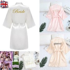 Bridesmaid Robes Wedding Bridal Party Robes Team Bride Robe Kimono Satin Pajamas