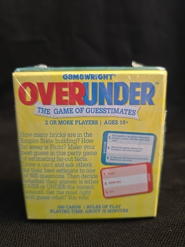 Nuovo e Sigillato OVER UNDER: Il Gioco delle Stimazioni GAMEWRIGHT (2014) - Foto 2 di 6