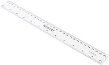 Westcott 12-Inch 300 mm Plastic Ruler - Clear 12 / 30 cm 