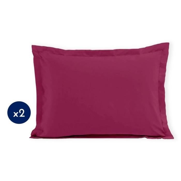 Taies d'oreiller fuchsia 50x70 cm LOVELY HOME LH71603 à tissage serré durable