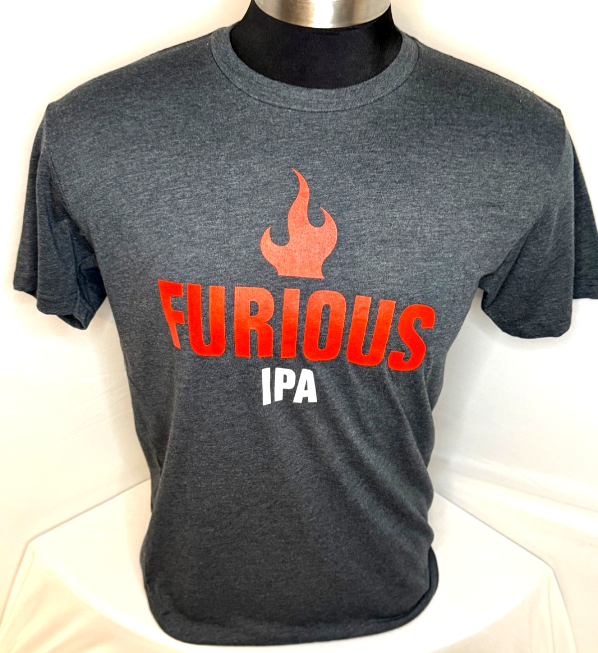 SURLY BREWING COMPANY FURIOUS IPA GRAY T SHIRT MEDIUM
