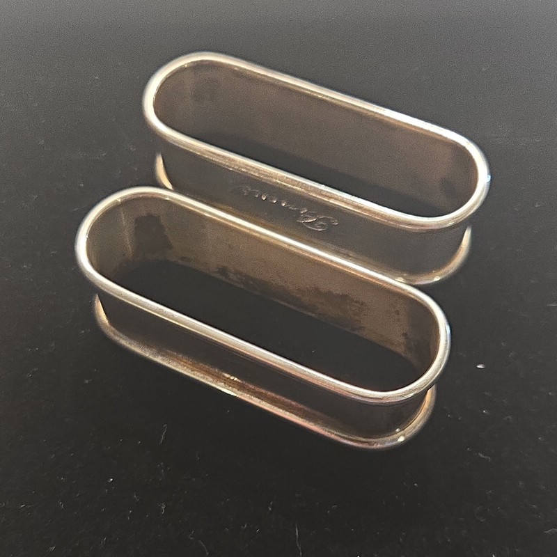 45.19 Grams Total 2 Vintage Sterling Silver Napkin Holders Gorham 630 Collection