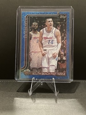 2025-26 Topps Basketball Miami Heat Catch Fire Blue Sandglitter