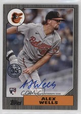 2022 Update 1987 Topps Baseball Black 102/199 Alex Wells #87BA-AW Auto 3l1