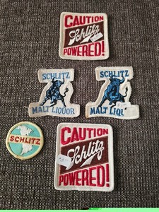 Set of 5 vintage Schlitz Patch's