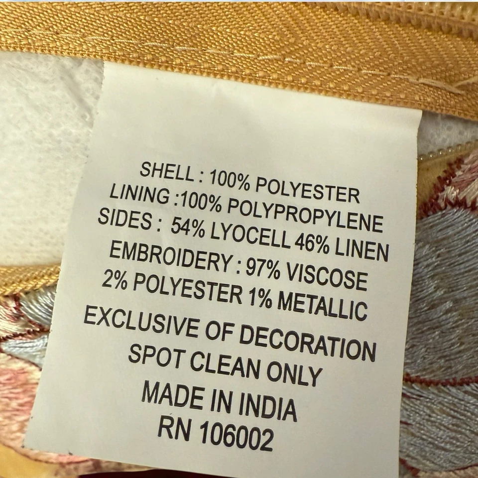 (2件套)6x18刺绣石榴花卉螺栓装饰枕头 — 第 4/4 张图片