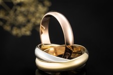 Anello Trinity de Cartier modello vintage oro rosa oro giallo oro bianco 750 gioielli