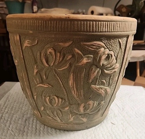 Vintage Red Wing Pottery Brushware Planter 10" Jardiniere Monmouth Ransbottom