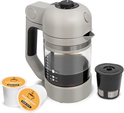 Micro Café Single Serve Coffee Maker K-Cup Compatible Glass Carafe Gray