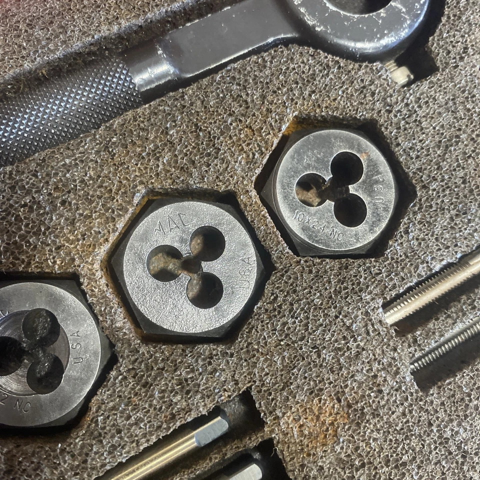 复古 MAC 工具 3412TS 最佳 8 种尺寸 Tap & Hex 模具 18 件套美国 — 第 4/4 张图片