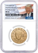 1776-2026 $1 Semiquincentennial Donald J. Trump NGC MS66 First Day of Issue