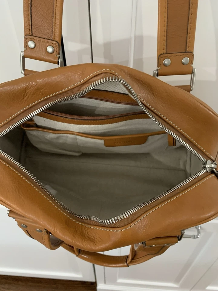 Bolso Cartera Michael Kors Hutton Cuero Marrón Tostado Foto 4 de 4