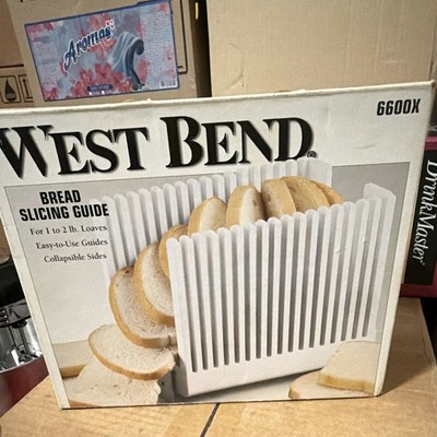 West Bend 6600X Bread Slicing Guide for 1-2 lb Loaves, White Plastic