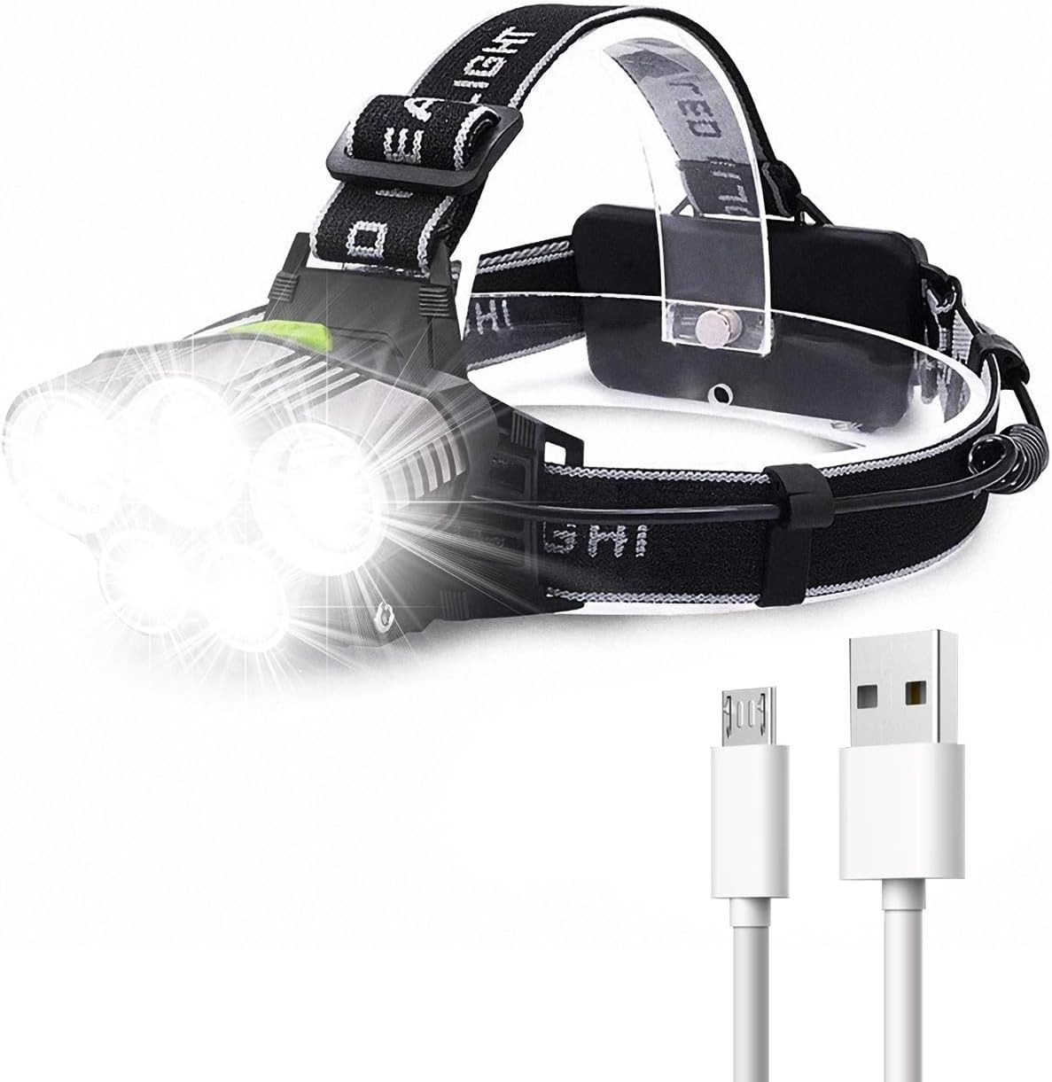 Lampe frontale LED avec batterie longue autonomie et faisceau réglable pour bricolage