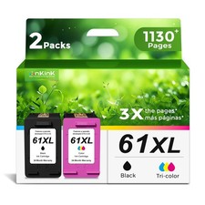 61XL Ink Cartridge Replacement for HP 61 XLBlack Color Combo Pack for HP61 HP...