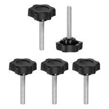 Star Knobs Pcs Thread. M. M6x35mm Black for Bull. Fillet pin. Faleg.