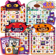 Halloween Bingo Game for 32 Players - 56 Sheets for Family and School Fun
