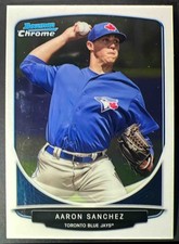 2013 Bowman Draft Picks & Prospects Aaron Sanchez #TP-44 Chrome Top Blue Jays