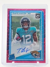 TRAVIS HUNTER 2025 DONRUSS OPTIC RATED ROOKIE PINK VELOCITY AUTO 01/75 Q7217-4