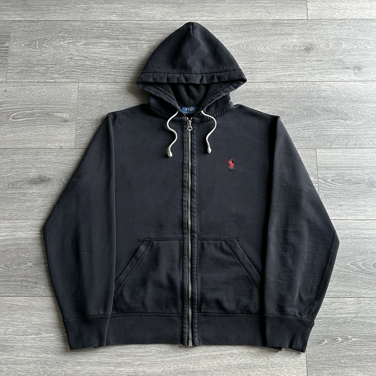 超希少‼️ ラルフローレン 90s zipup hoodie L black polo ralph lauren zip up hoodie products for sale | eBay