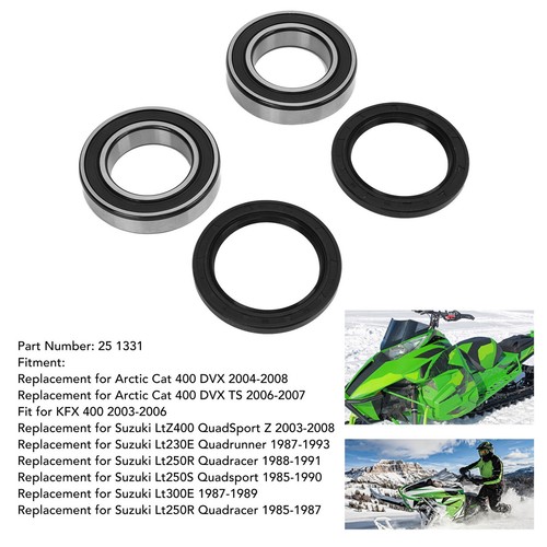 √ Rear Axle Wheel Bearings Seals Set 25 1331 Part For LtZ400 QuadSport Z - Picture 20 of 22
