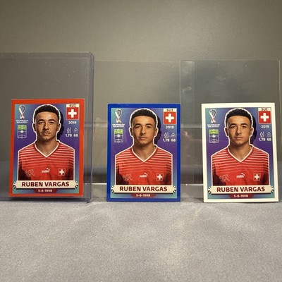 Qatar 2022 World Cup Panini Sticker Ruben Vargas Red Blue White Parallel SUI 20