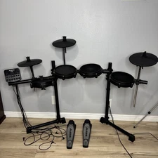 Alesis Nitro DM7X Electronic Drum Set Module, Drum Pads, Frame, Cables