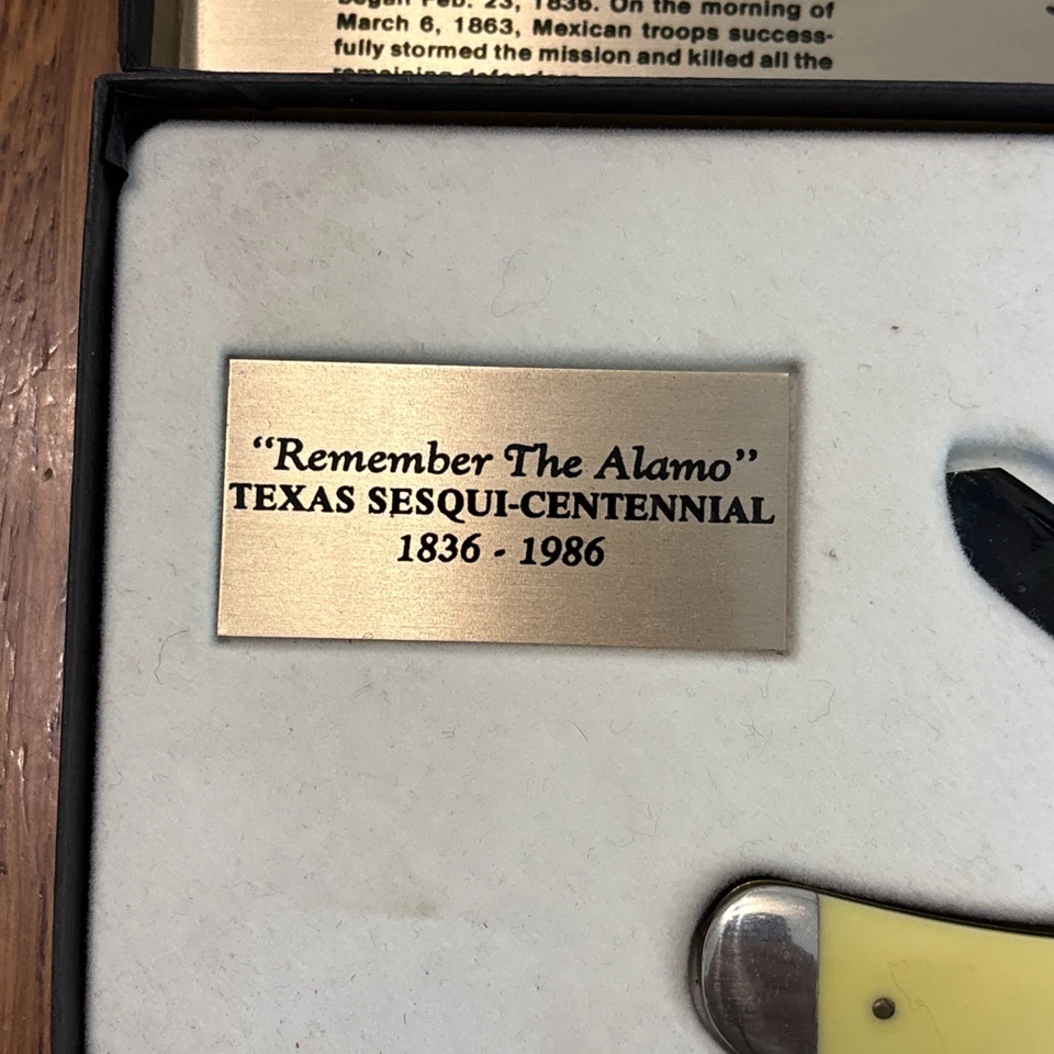 Case XX Pocket Knife Remember The Alamo 1986 Boxed Limited Edition - Image 3 of 4