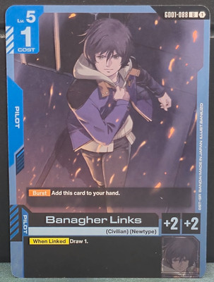 Banagher Links GD01-088 Pilot Gundam Newtype Rising Card Game Near Mint NM TCG