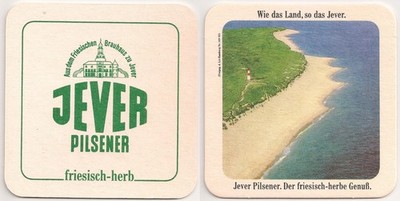 Jever Friesisches Brauhaus - alter Bierdeckel ''Wie das Land, ... Strand''