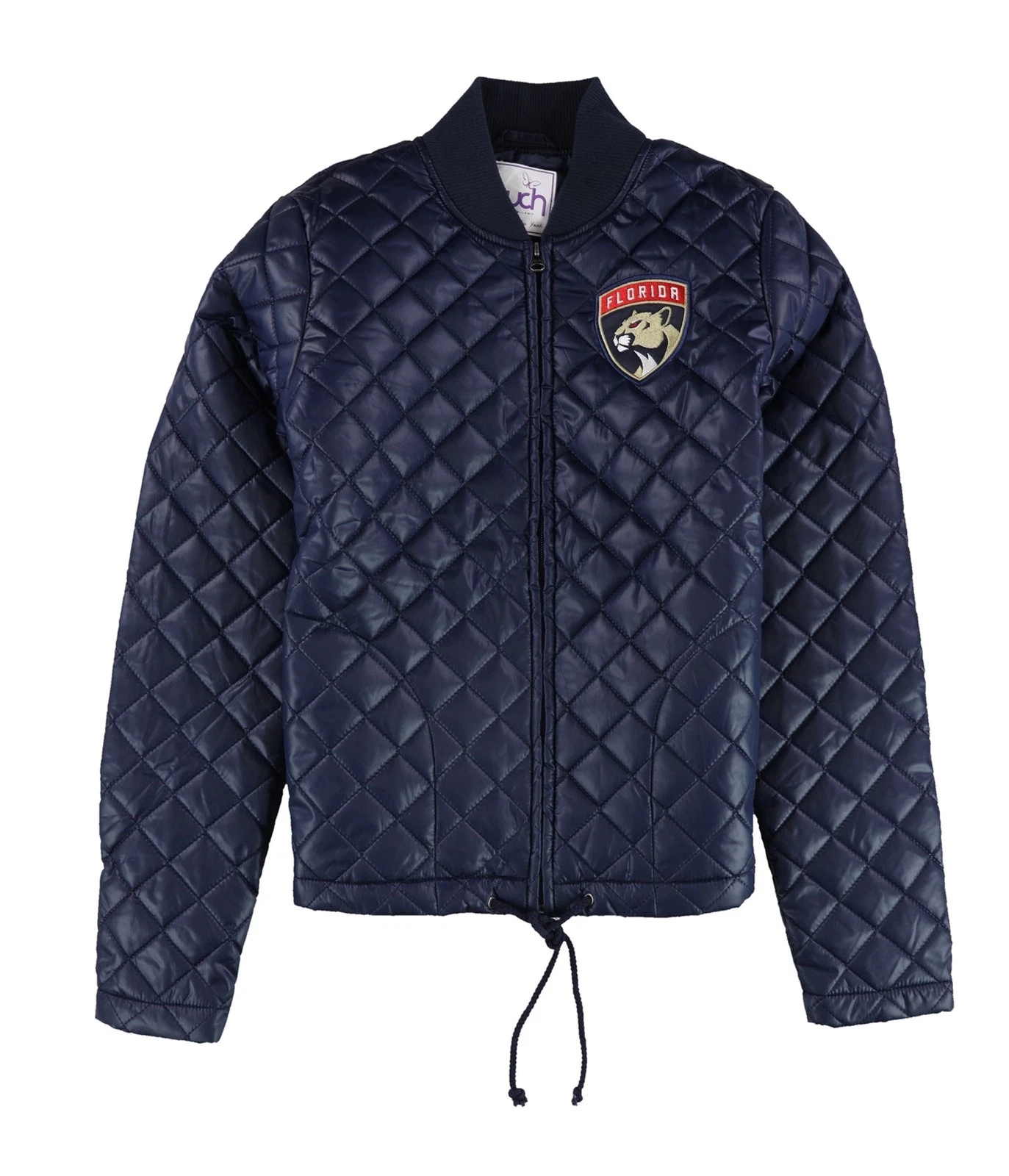 Touch Womens Florida Panthers Quilted Jacket, Blue, Small