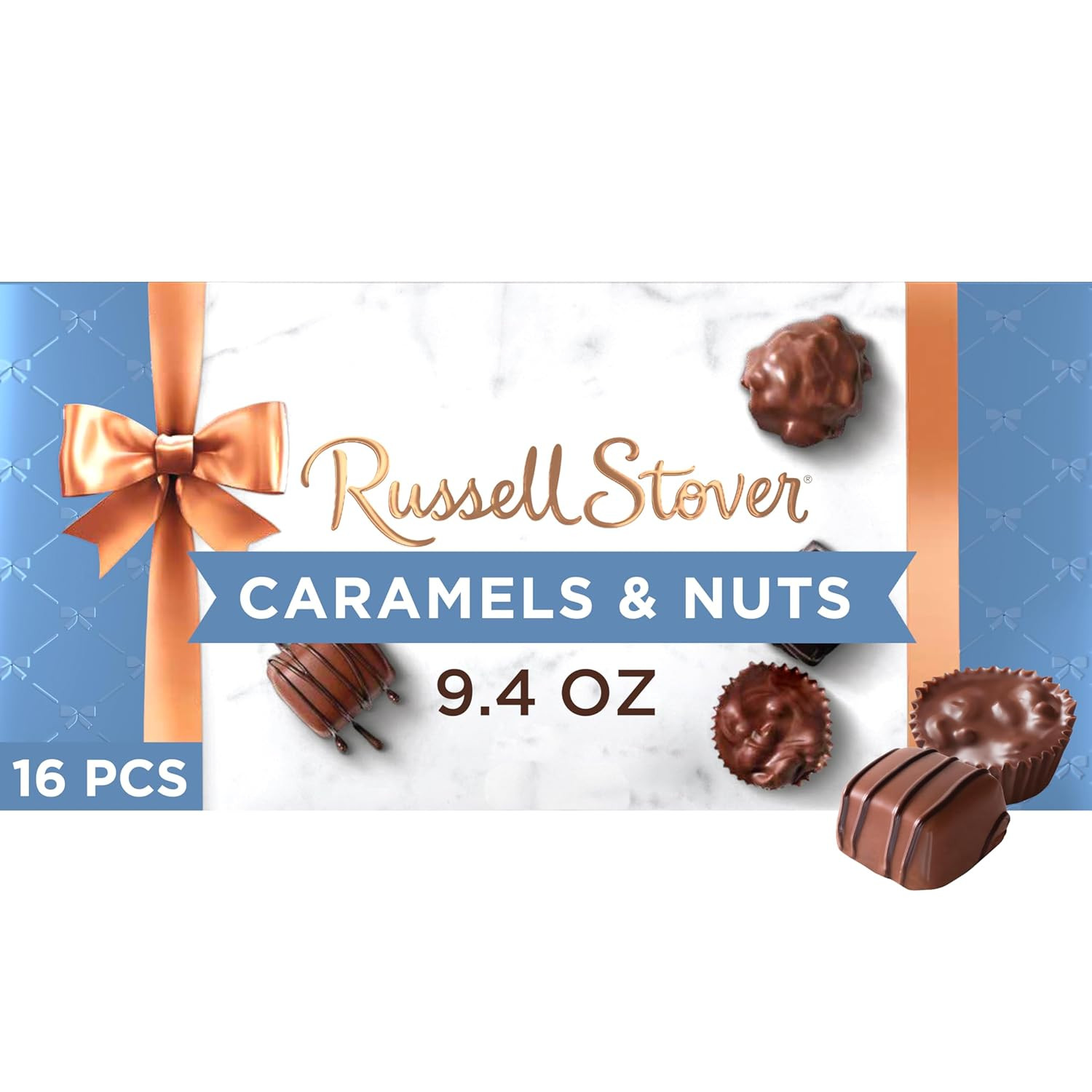 Russell Stover Caramels and Nuts Gift Box Assorted Chocolates 9.4oz