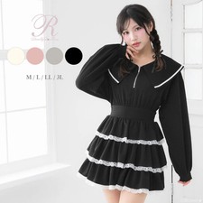 Thanksgiving Sale Target Half Zip Tiered Ruffled Mini Dress Jirai New