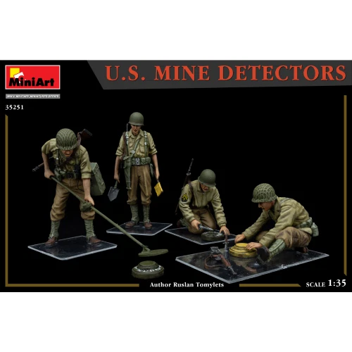 U.S.MINE DETECTORS KIT 1:35 Miniart Kit Figure Militari Modellino Nuovo - Immagine 4 di 4