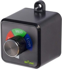 Variable Fan Speed Controller Plug-in Electric 3 Speed Regulator Adjuster Cor...